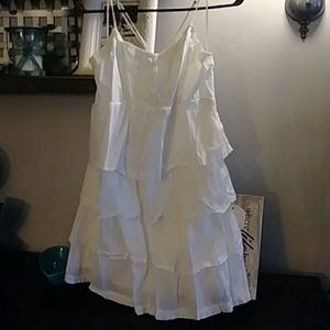 White ruffled dress